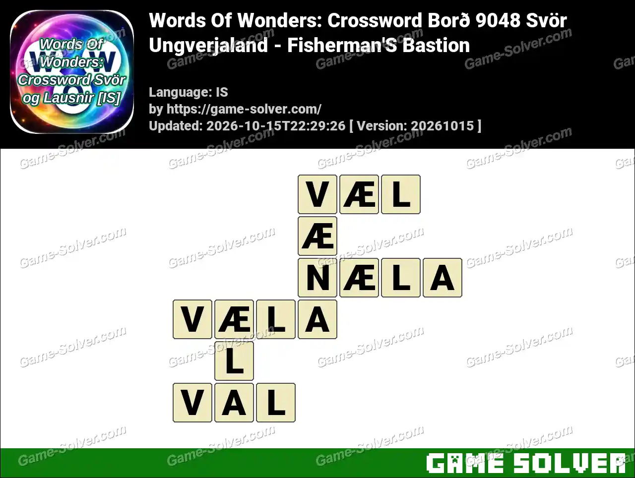 Words Of Wonders: Crossword Borð 9048 Svör – Ungverjaland – Fisherman’S Bastion